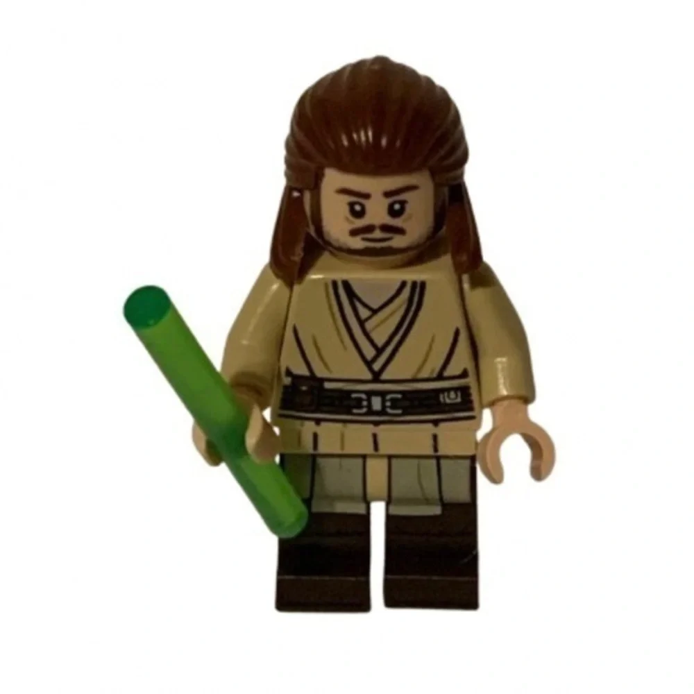 LEGO Star Wars Qui-Gon Jinn RARE VARIANT REDDISH BROWN 75383